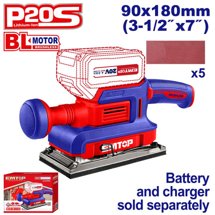 EMTOP Cordless Finishing Sander