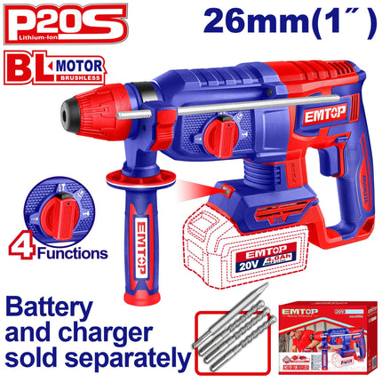 EMTOP Cordless Rotary hammer drill 26mm