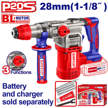 EMTOP Cordless Rotary hammer drill 28mm