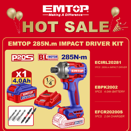 EMTOP 285nm IMPACT DRIVER KIT