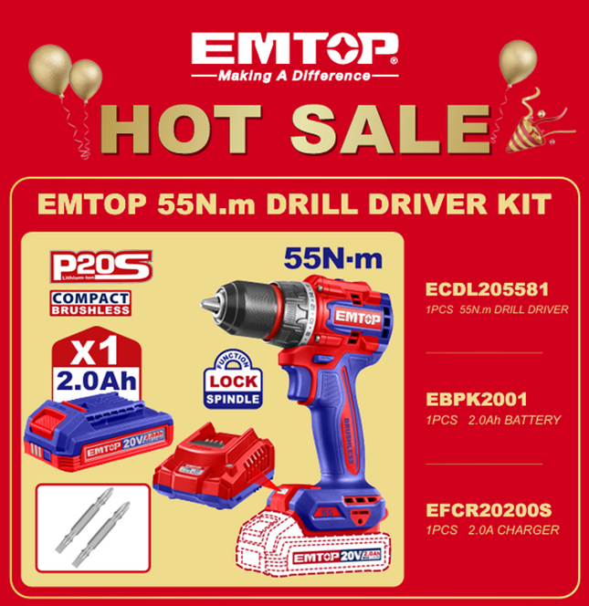 EMTOP 55nm DRILL DRIVER KIT