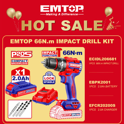 EMTOP 66nm IMPACT DRILL KIT