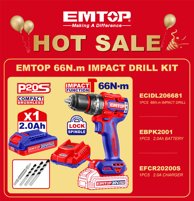 EMTOP 66nm IMPACT DRILL KIT