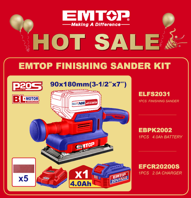 EMTOP FINISHING SANDER KIT