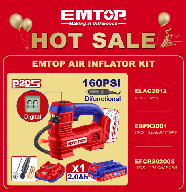 EMTOP AIR INFLATOR KIT