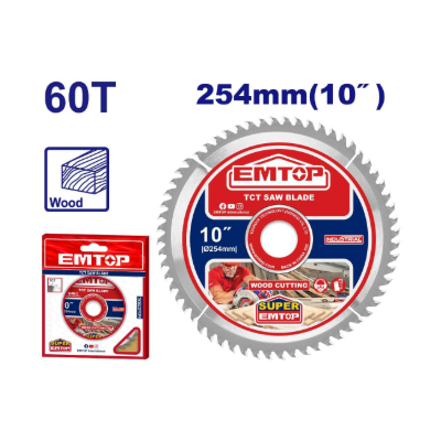 EMTOP 254mm TCT Saw Blade 60T ETCT125423
