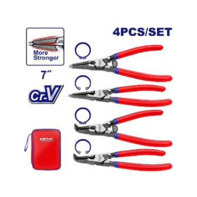 EMTOP 4 Pc Circlip Pliers Set EPLSC7411