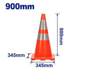 EMTOP 900mm Safety Cone with Reflective Tape