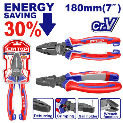 EMTOP 180mm High Leverage Combination Plier