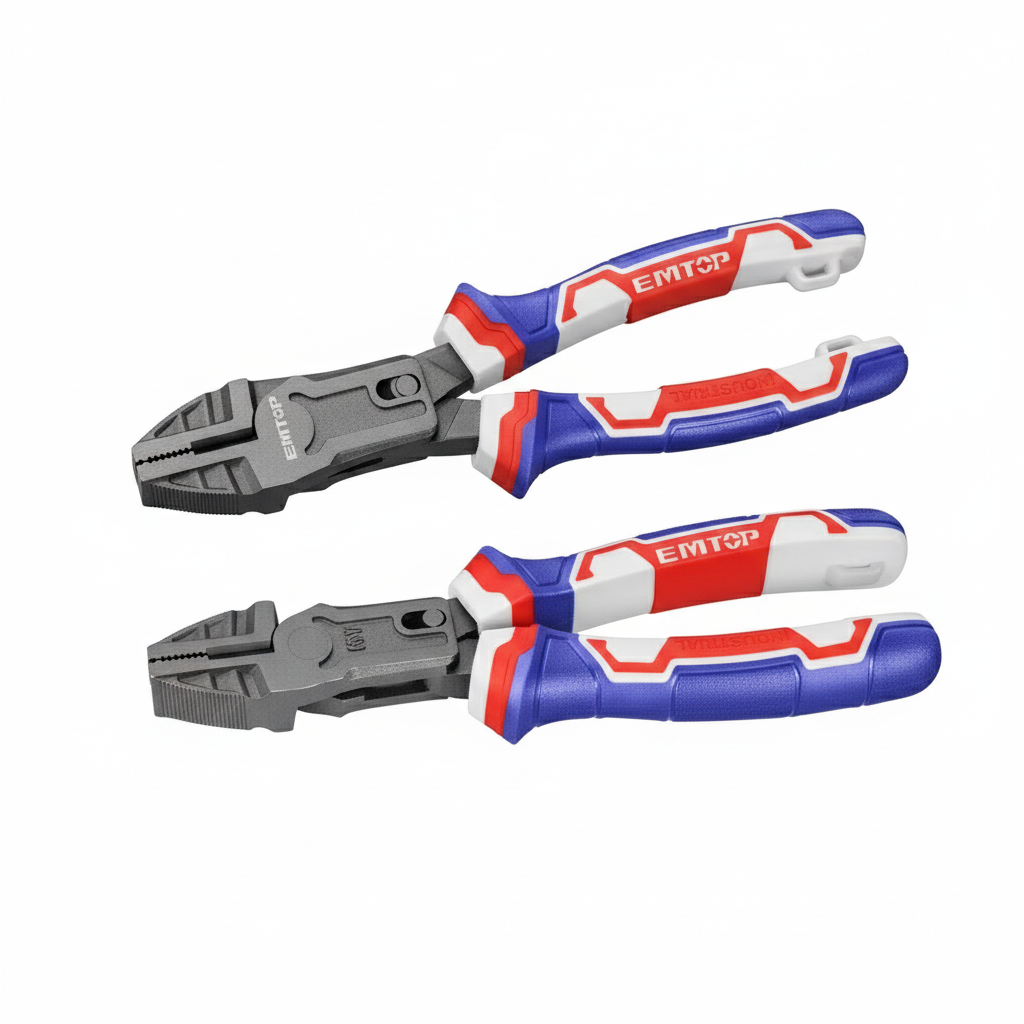 EMTOP 8" 200mm Compound Action Combination Plier Energy Saving 65% Than Normal Pliers EPLRCC0851