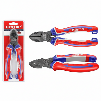 EMTOP 180mm High Leverage Diagonal Cutting Pliers