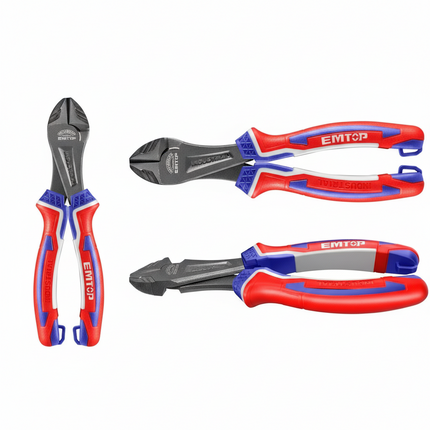 EMTOP 180mm High Leverage Heavy-Duty Diagonal Cutting Plier