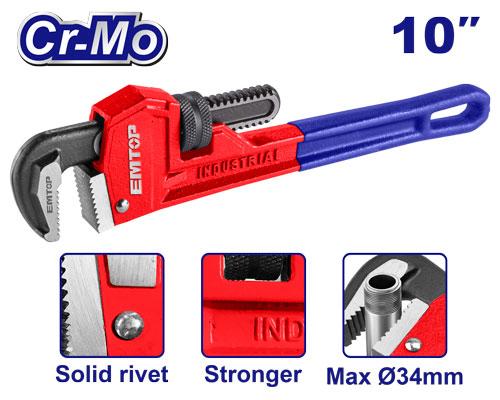 EMTOP 250mm Pipe Wrench