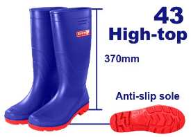 EMTOP Rain boots Blue Size 43 ERBTL043