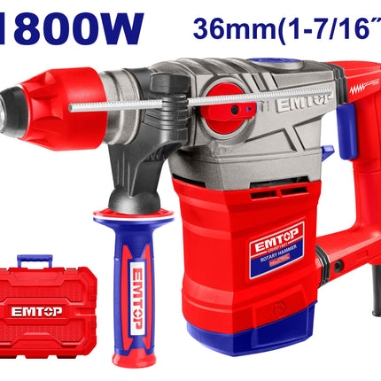 EMTOP 1800W SDS Plus Rotary Hammer Drill