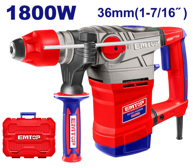 EMTOP 1800W SDS Plus Rotary Hammer Drill