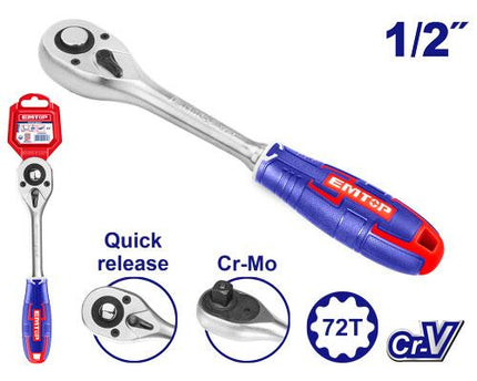 EMTOP 1/2" 72T Ratchet wrench