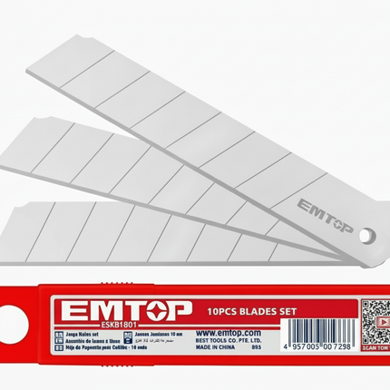 EMTOP 18mm Knife Blades 10 Pc
