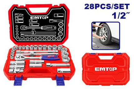 28 Pcs 1/2? socket set