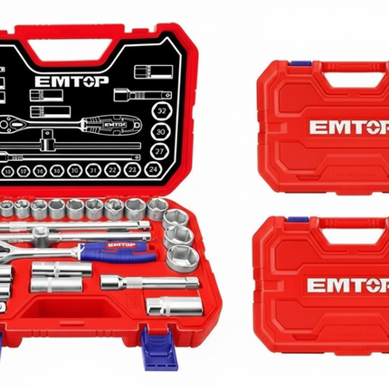 EMTOP 28 Pc 1/2" Socket Set