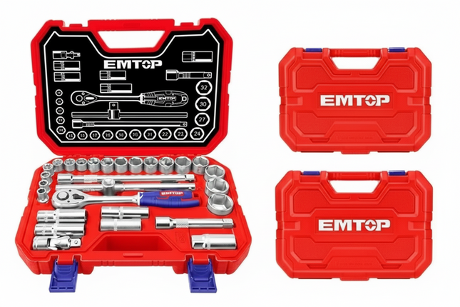 EMTOP 28 Pc 1/2" Socket Set