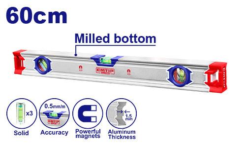 EMTOP 600mm Magnetic Spirit Level