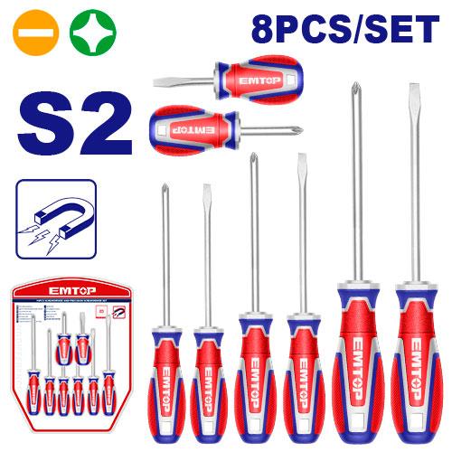 EMTOP 8 Pc Screwdriver Set