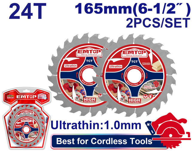 Ultra-thin TCT saw blade set