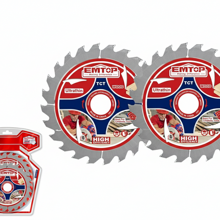 EMTOP 185mm Ultra-thin TCT saw blade set 2pc