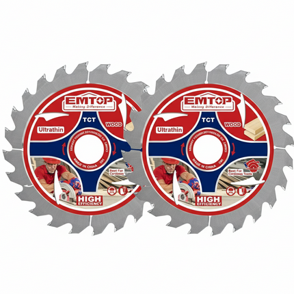 EMTOP 185mm 24T Ultra-thin TCT Saw Blade Set