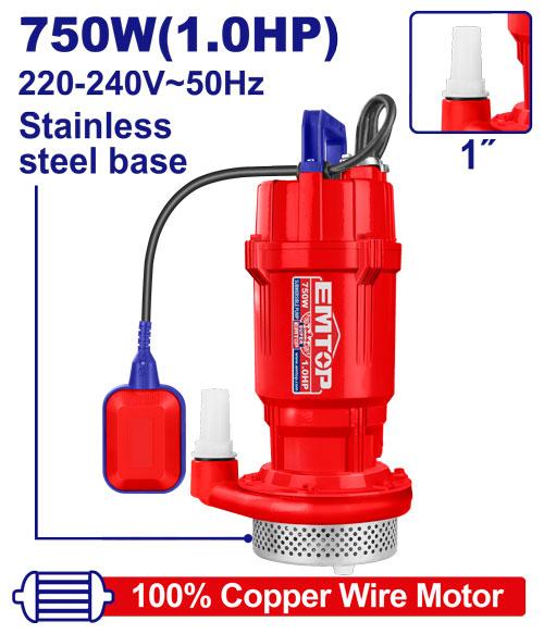 EMTOP 750W Clean Water Submersible Pump