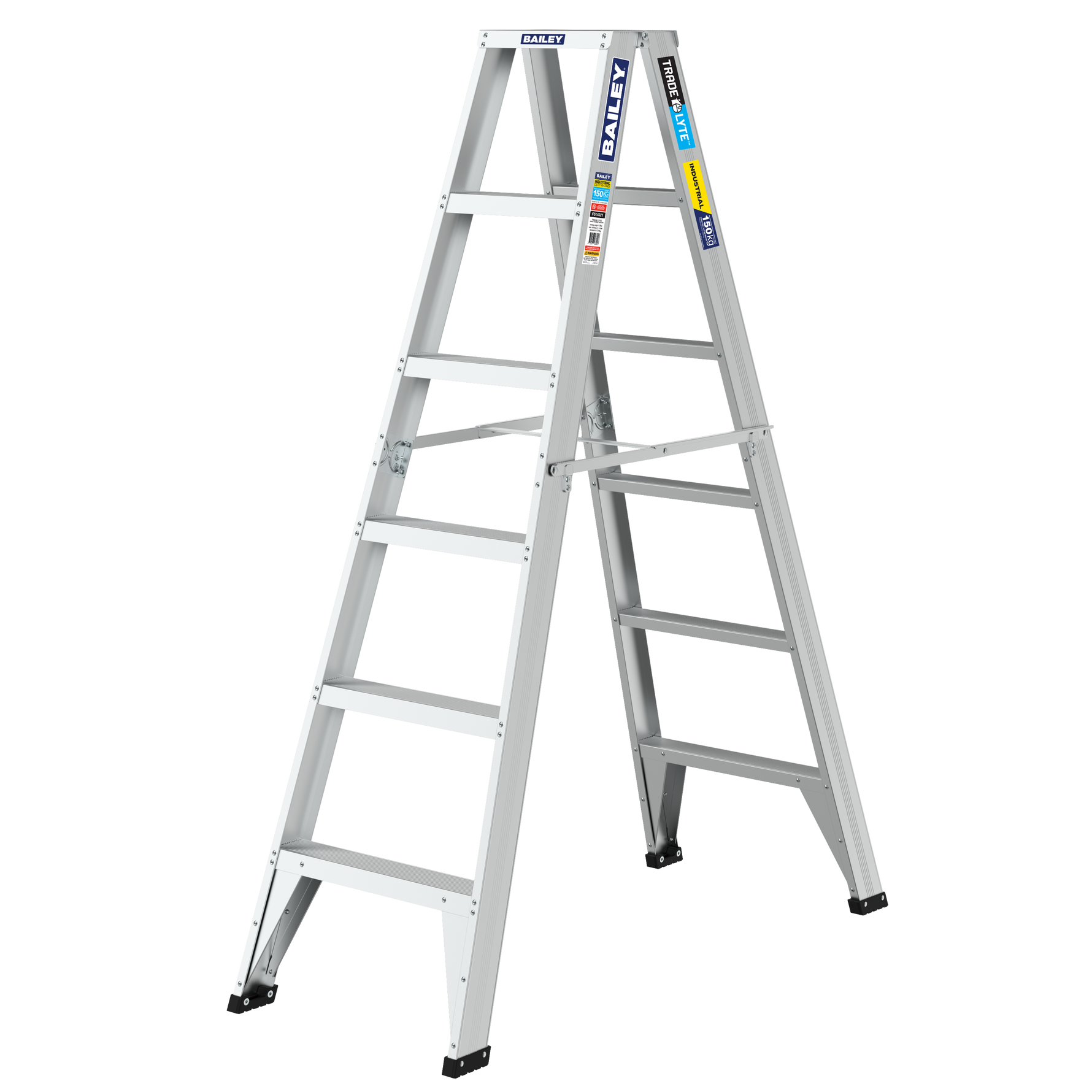 Bailey 1.8m Trade Lyte Double Sided 6 Step Stepladder 1.8M 150Kg FS14021