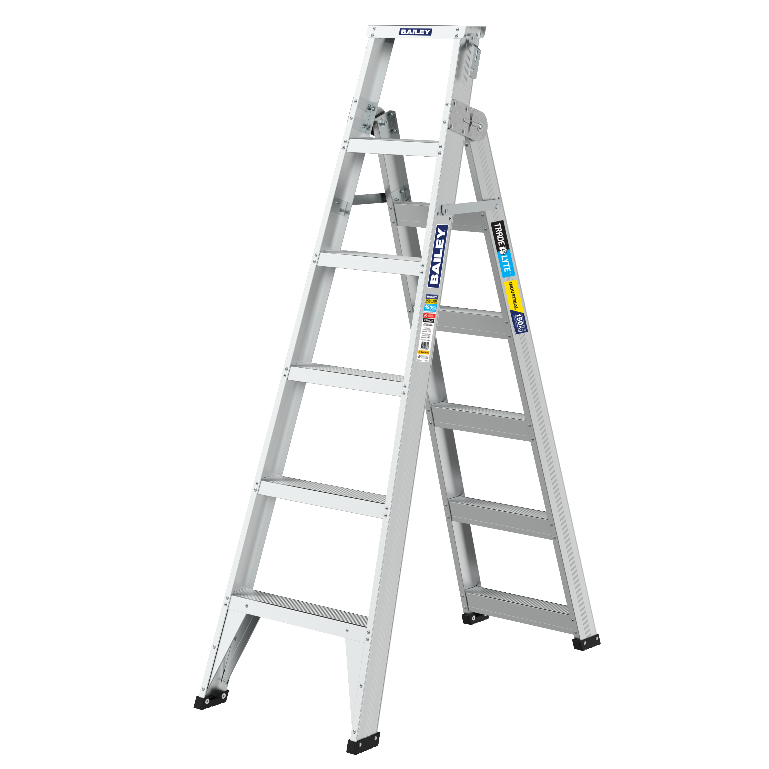 Bailey 1.8m Trade Lyte Dual Purpose 6 Step Stepladder 1.8M 150Kg FS14022