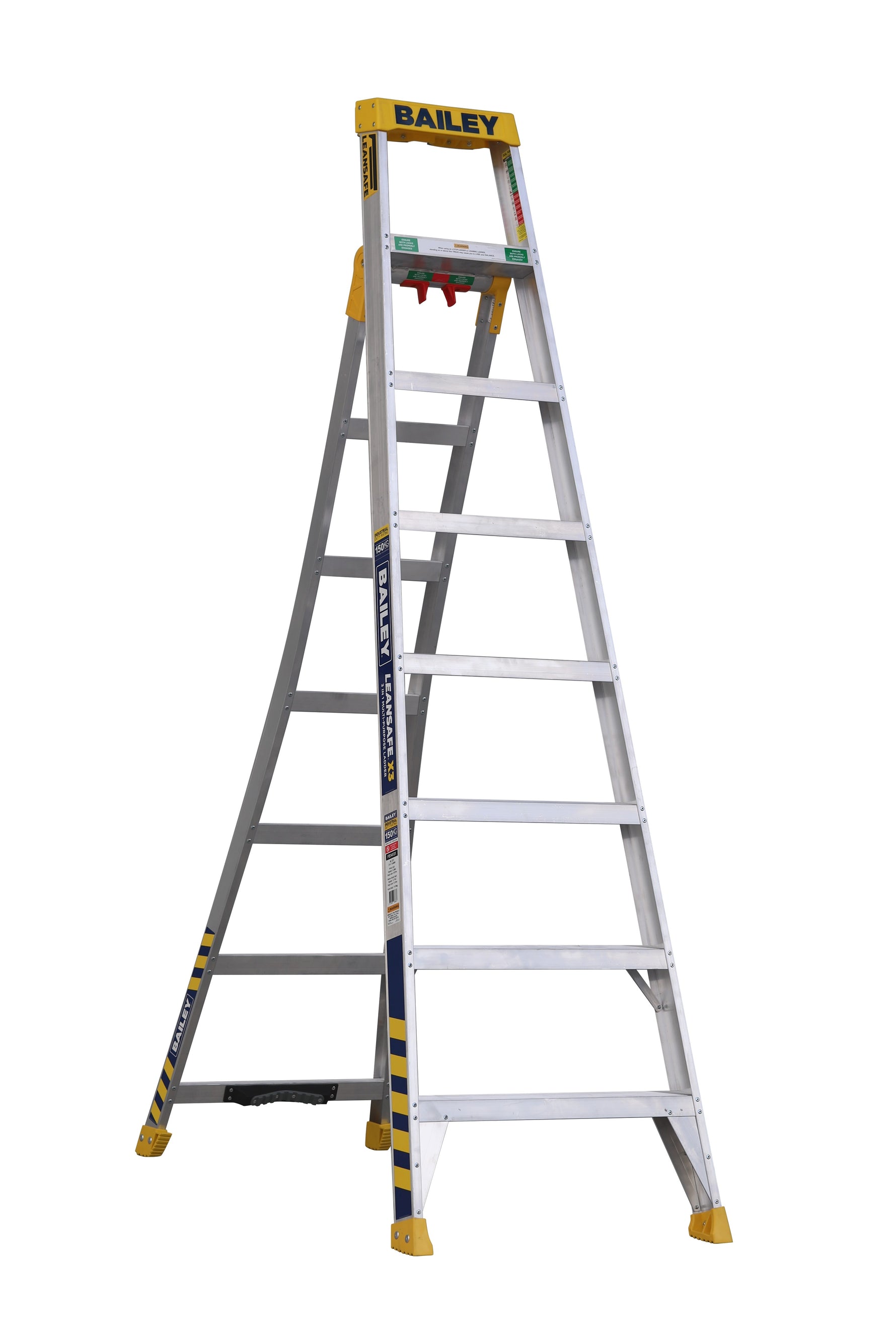 Bailey 2.4m Aluminium Leansafe X3 3 in 1 Ladder 2.4M 150kg FS14131