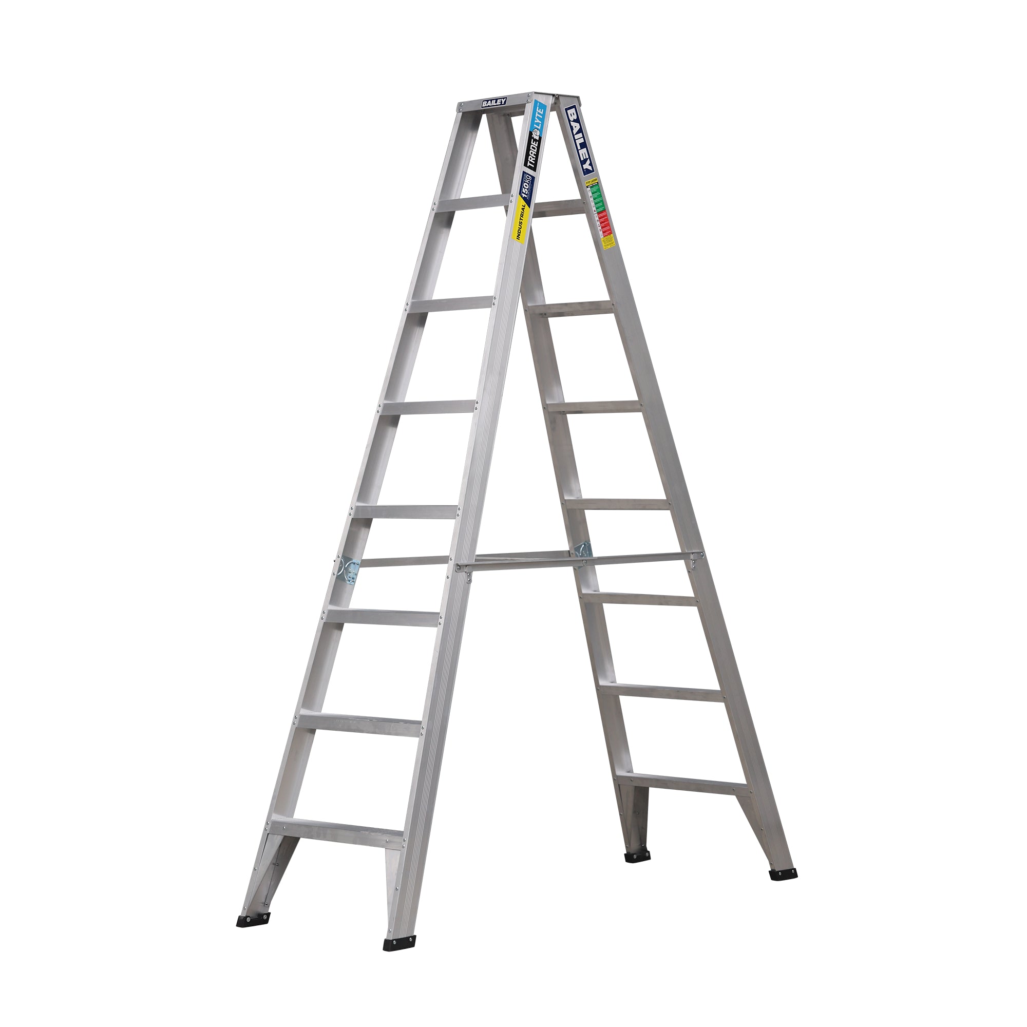 Bailey 2.4m Trade Lyte Double Sided 8 Step Stepladder 2.4M 150Kg FS14143