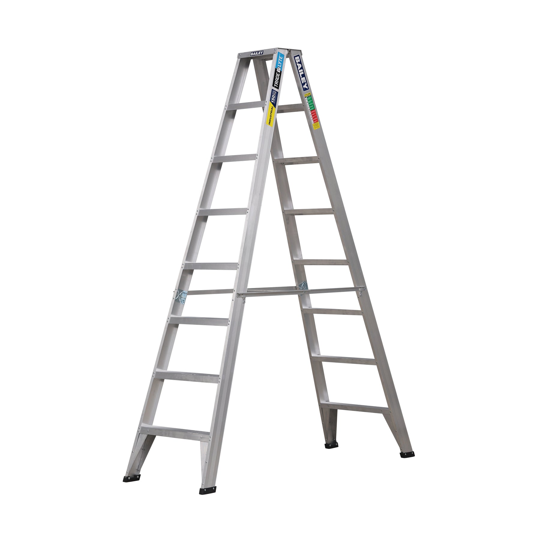 Bailey 2.4m Trade Lyte Double Sided 8 Step Stepladder 2.4M 150Kg FS14143