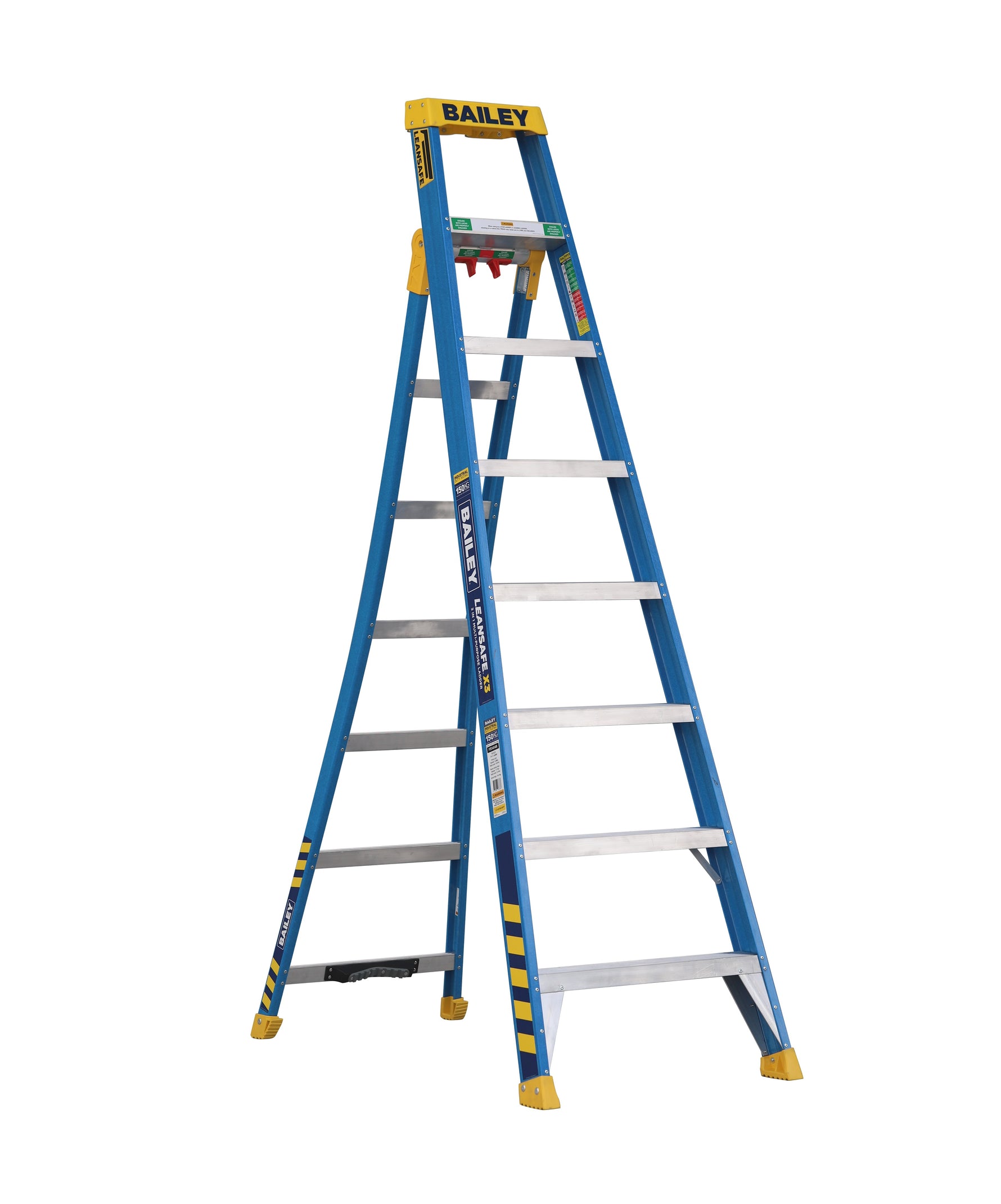 Bailey 2.4m Fibreglass Leansafe X3 3 in 1 Ladder 2.4M 150kg FS14149