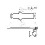 Lemaar Black Door Closer - Std Arm, Bc, Position Adj 2-4