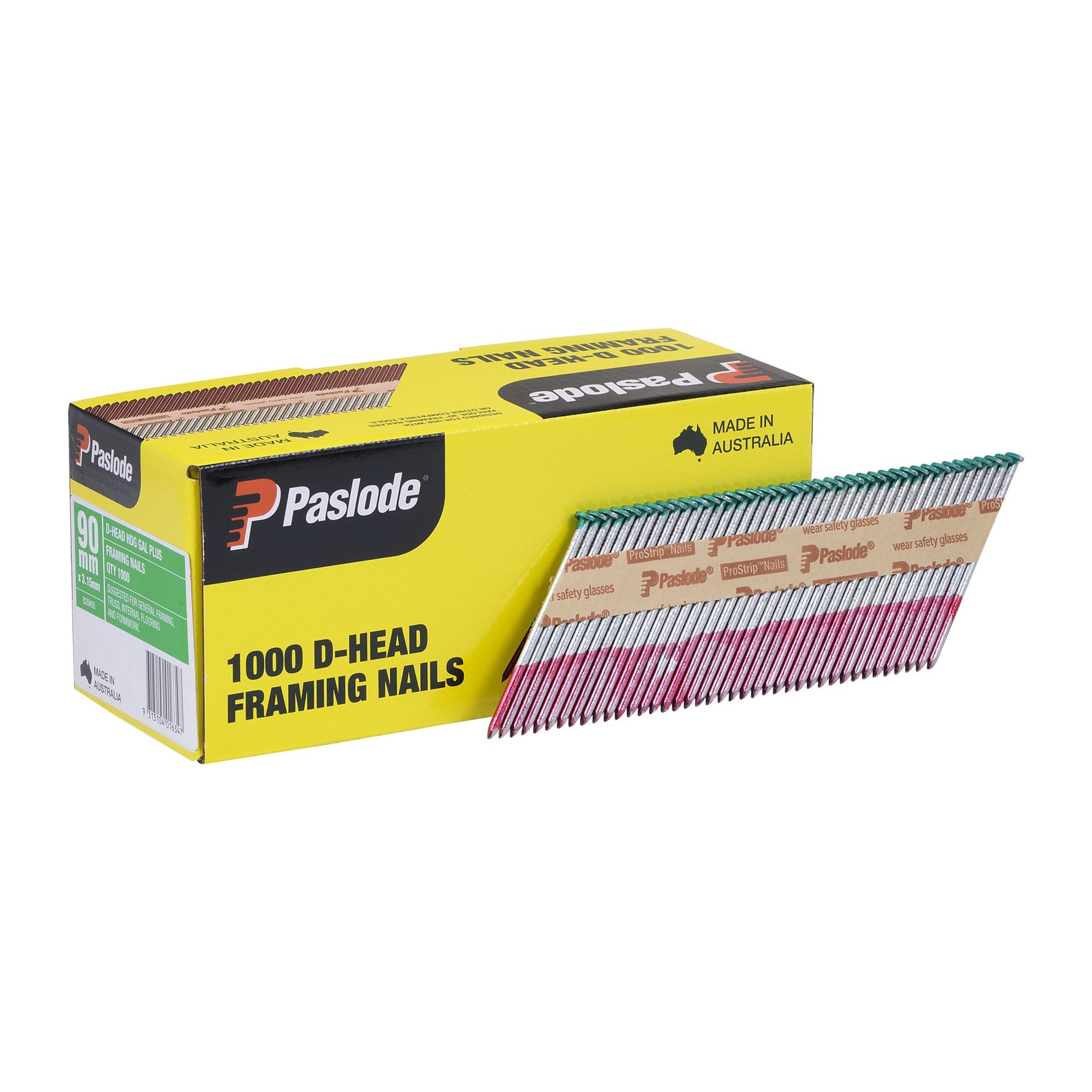 Paslode 90mm x 3.15mm Hdg D Head Framing 1000 Pack B20455