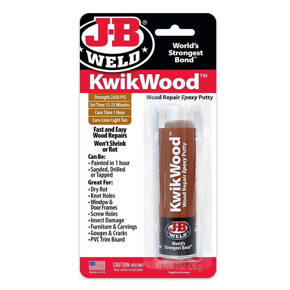 JB Weld Kwik Wood Epoxy Putty Stick Filler