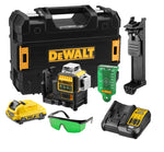DEWALT 12V 3 x 360-Degree Multi-Line Laser Level Green Kit DCE089D1G-XE