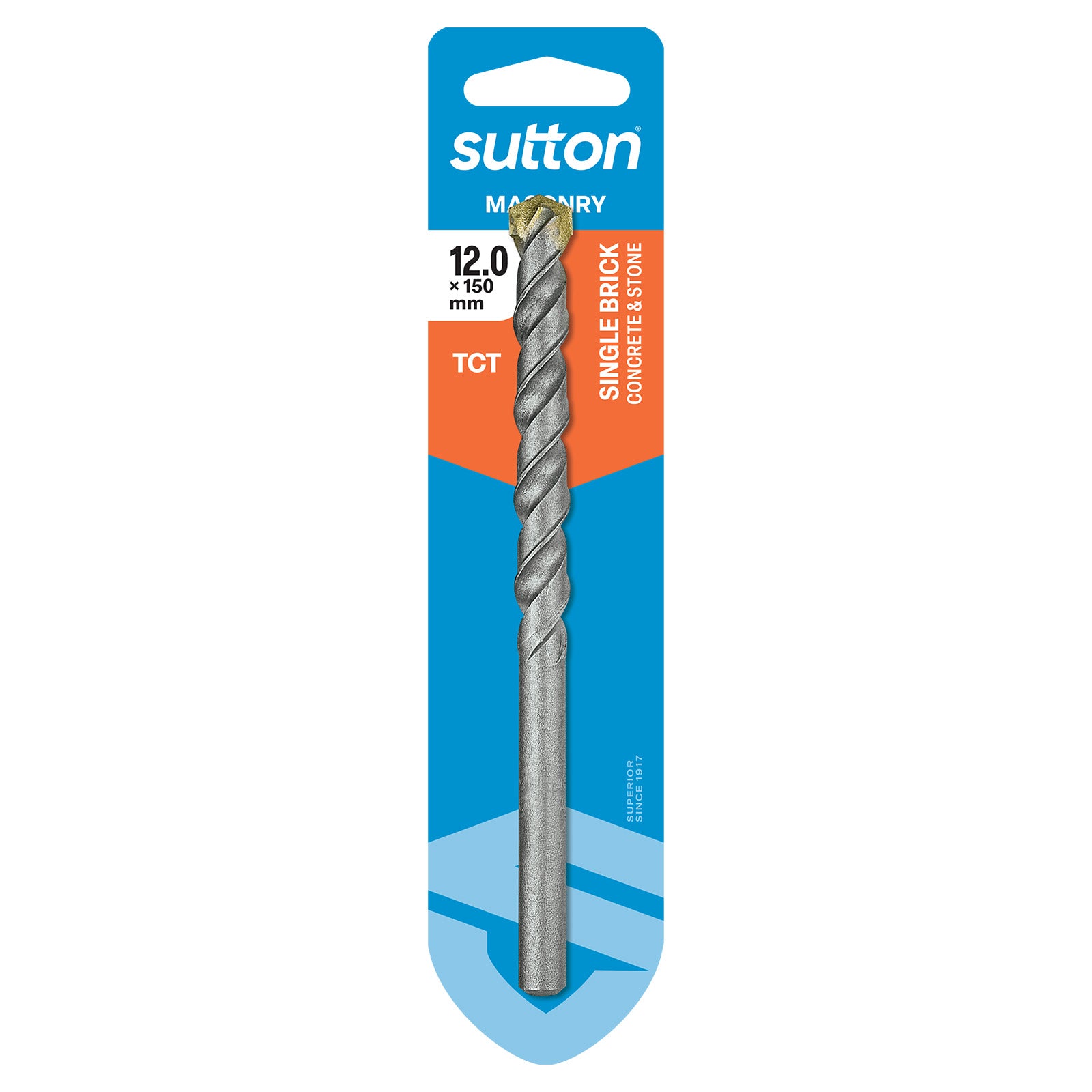 Sutton Tools Drill Masonry Tct Sgl Brick Carded 12Mm X 150Mm D6011200