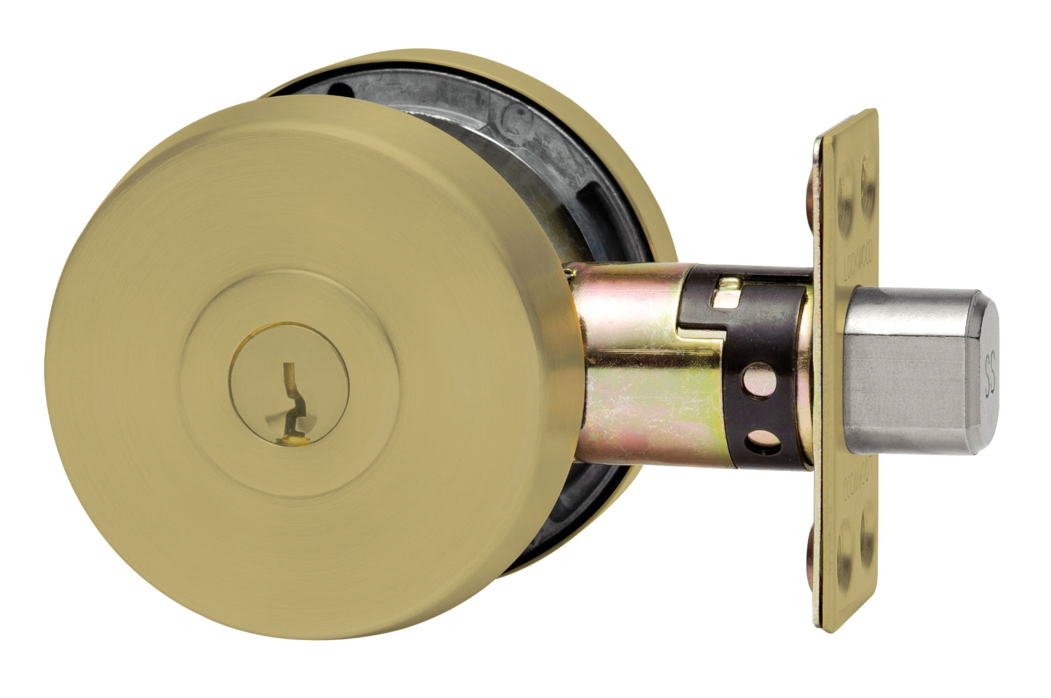 Lockwood Paradigm Deadbolt Round Rose Satin Brass PVD Universal Pack 005/B1SBPVDDP