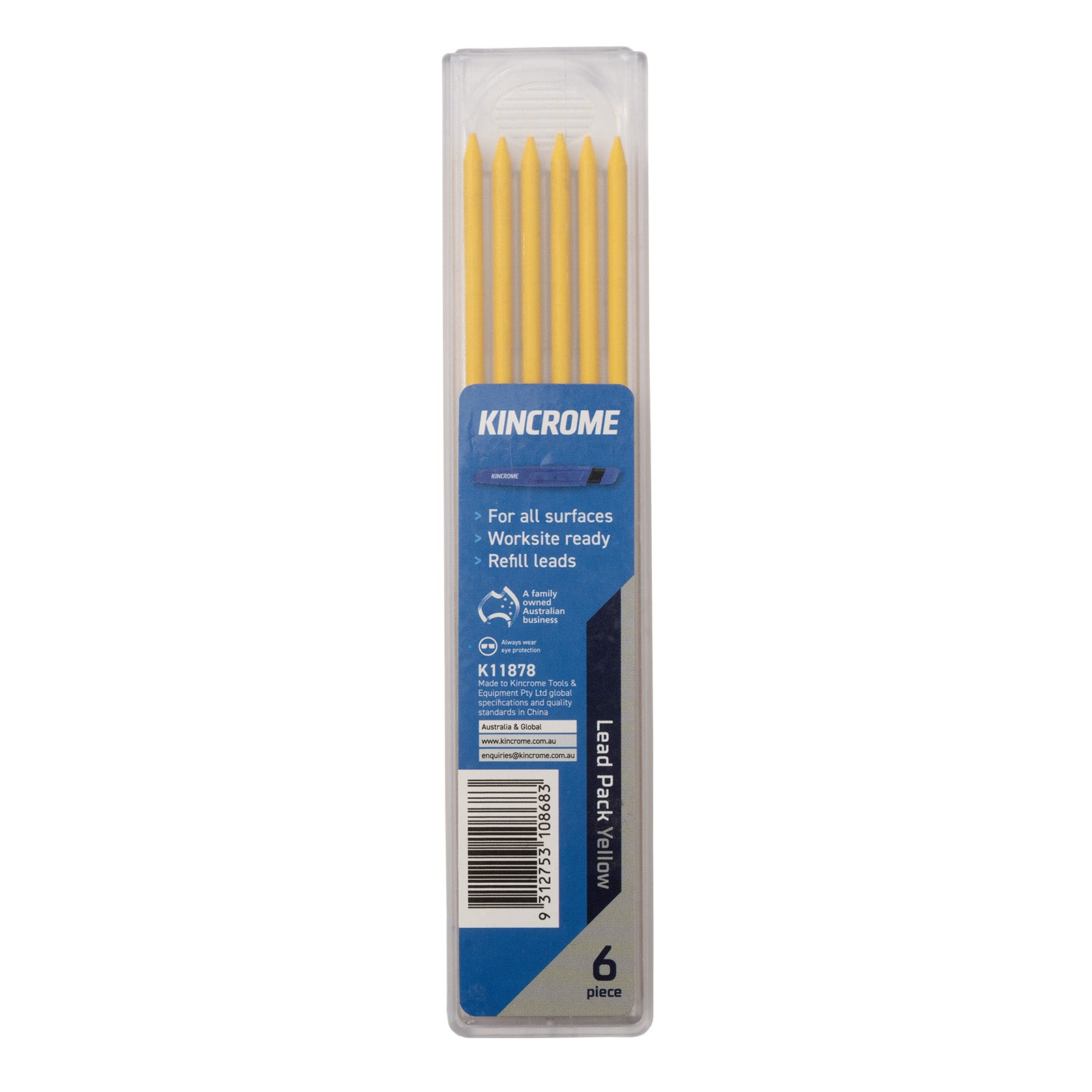 Kincrome Yellow Refill Pack 6 Piece K11878