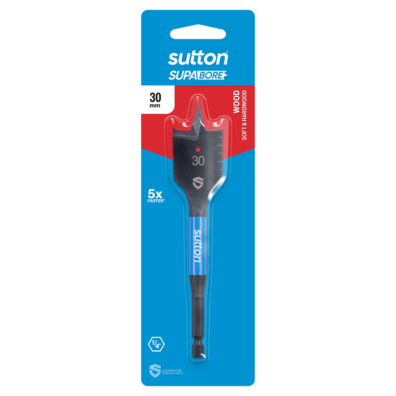 Sutton Tools Drill Spade Bit Supabore Carded 30.0Mm D5013000
