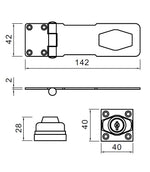 Trio Australia Hasp & Strap Lock 100Mm Cp BW100LKHASPCP