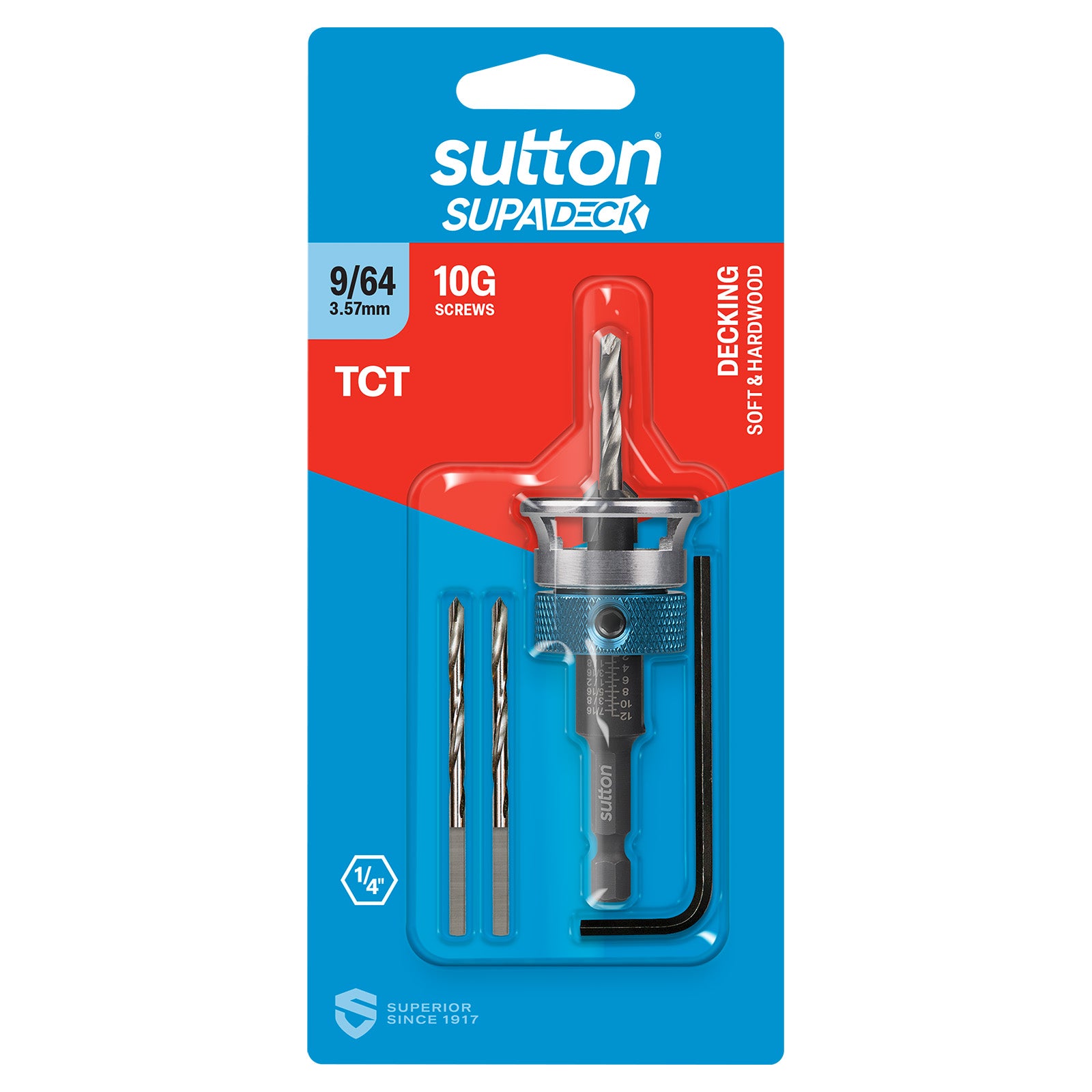 Sutton Tools Drill Tct Countersink Tct Supadeck 9/64In (10G) C118H0357