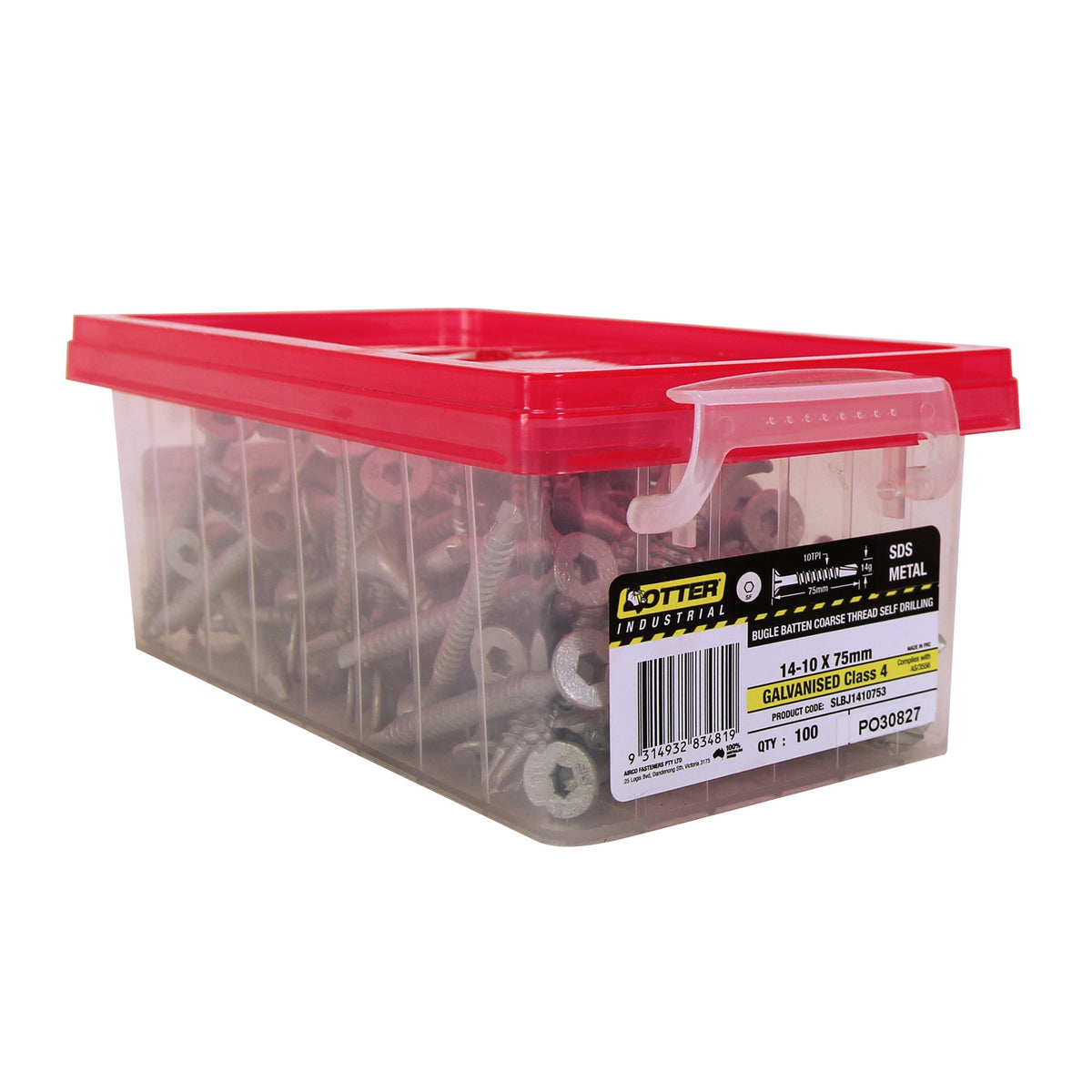 Otter Steel Galv Bugle Batten 14G X 100MM Tub 100Pcs SLBJ14101003