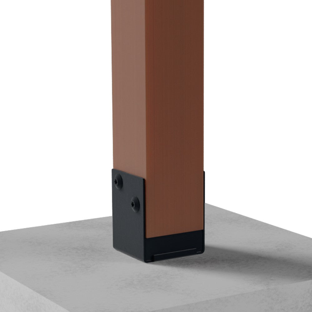 Vuetrade Blackout - Post Support - Bolt Down - 100mm VBPS100BK