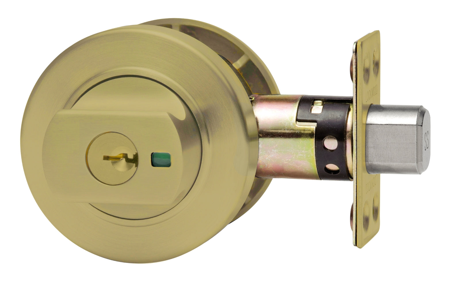 Lockwood Paradigm Deadbolt Round Rose Satin Brass PVD Universal Pack 005/B1SBPVDDP